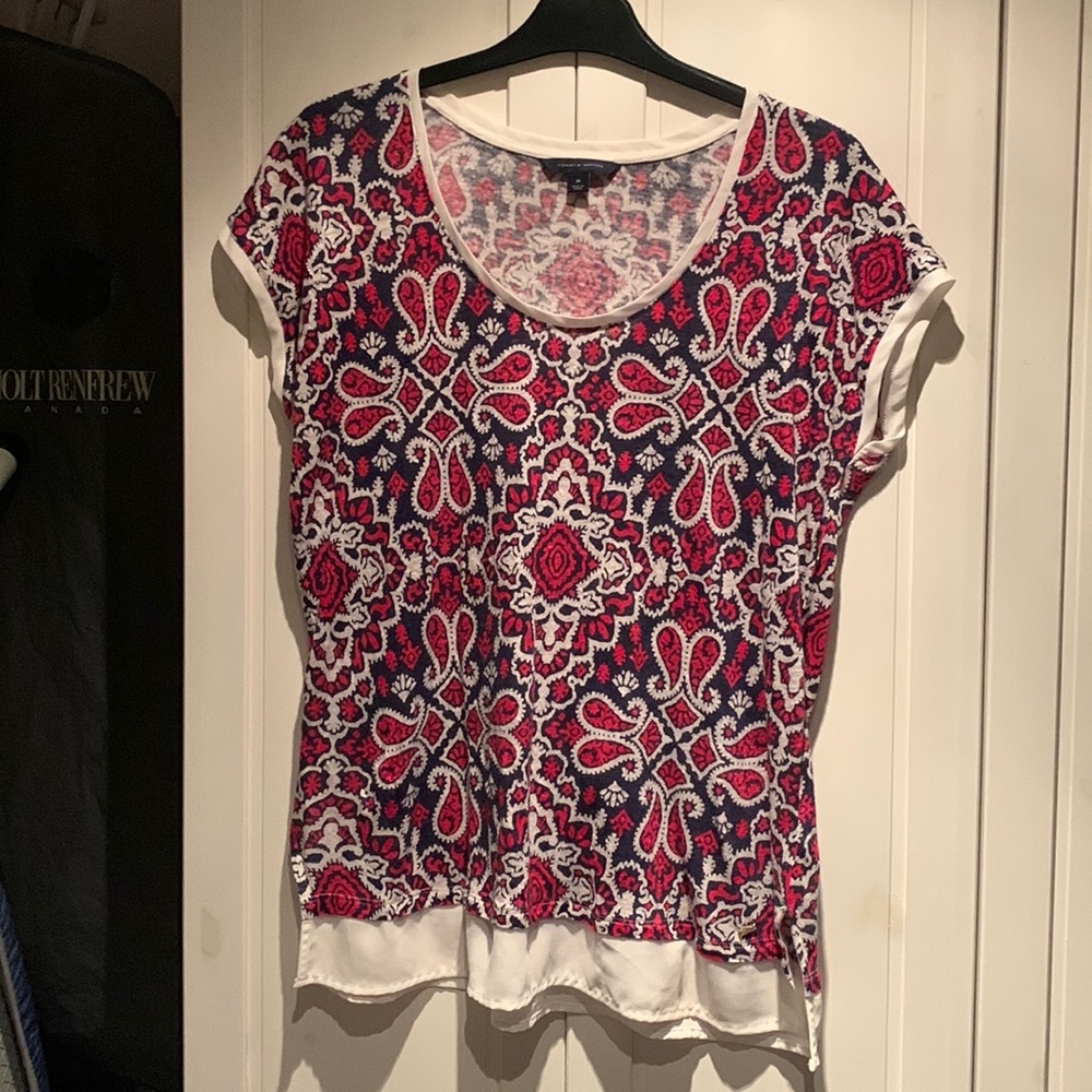 Tommy Hilfiger Linen Short Sleeve Top